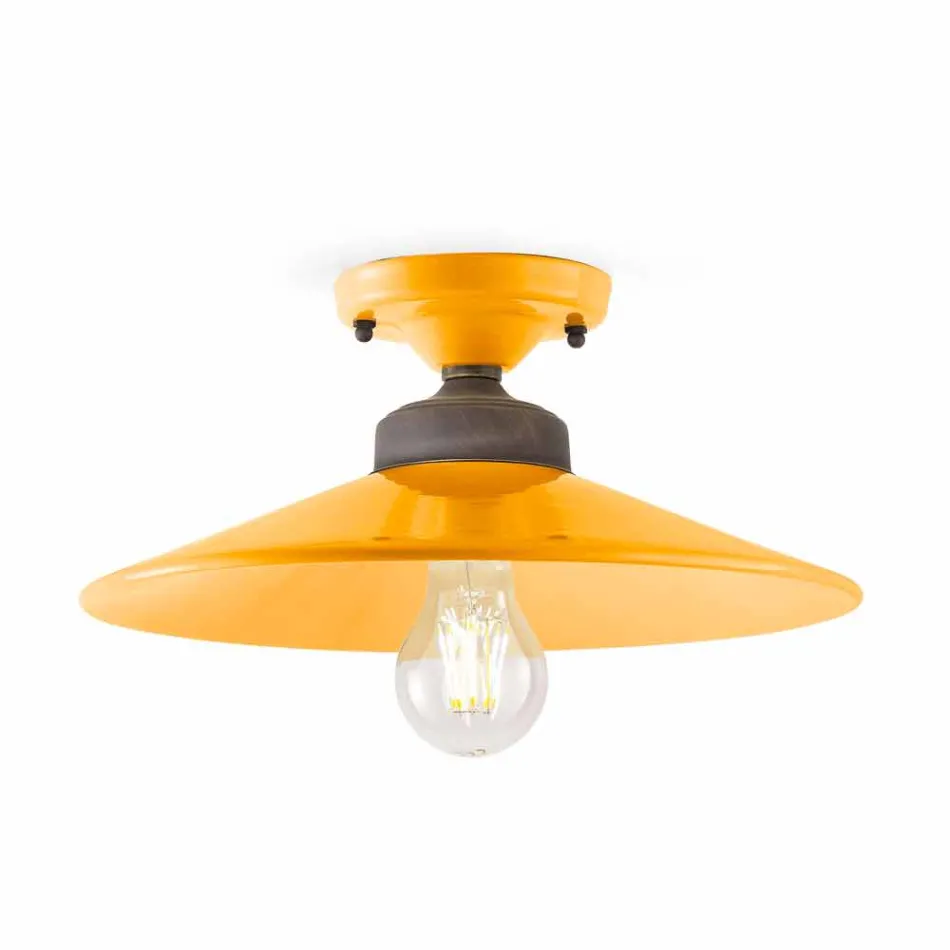 Plafoniera da soffitto di design in ceramica e ottone Cecilia Viadurini