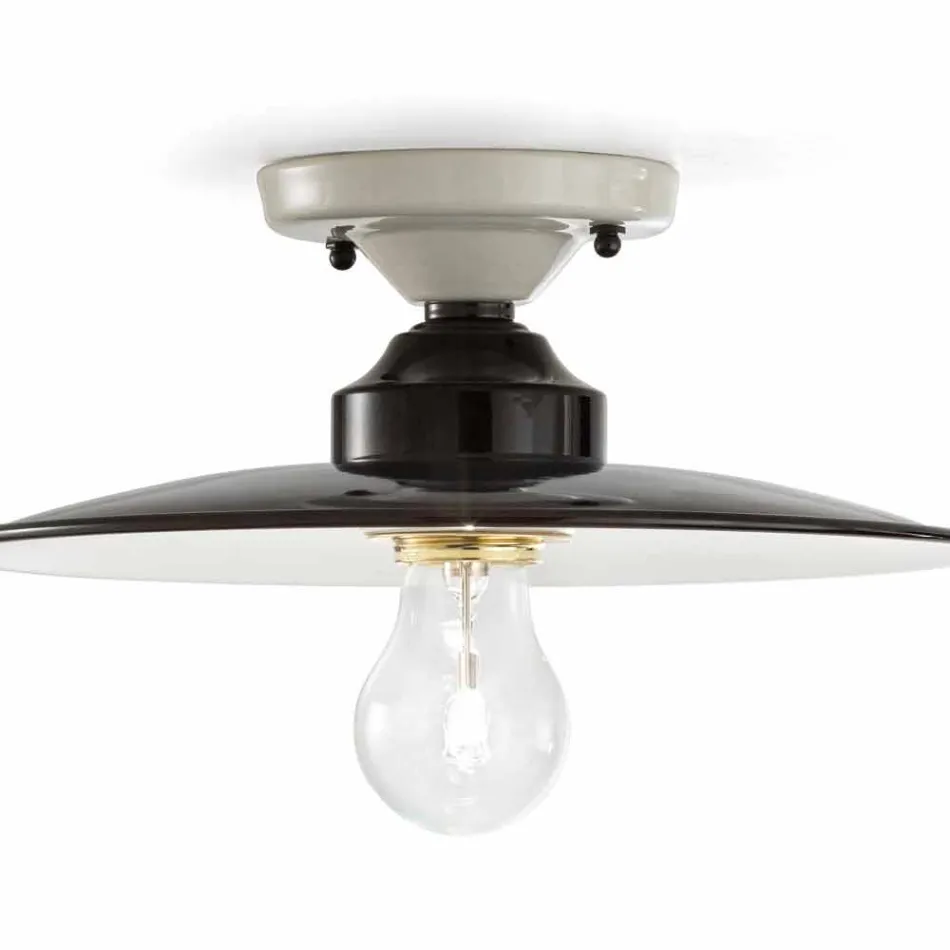 Plafoniera da soffitto di design in ceramica lucida Jane Ferroluce Viadurini