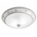 Plafoniera da soffitto tonda in ceramica decorata Ferroluce