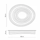 Plafoniera di Design da Soggiorno Moderna in Gesso Bianco Opaco - Liquirizia Viadurini