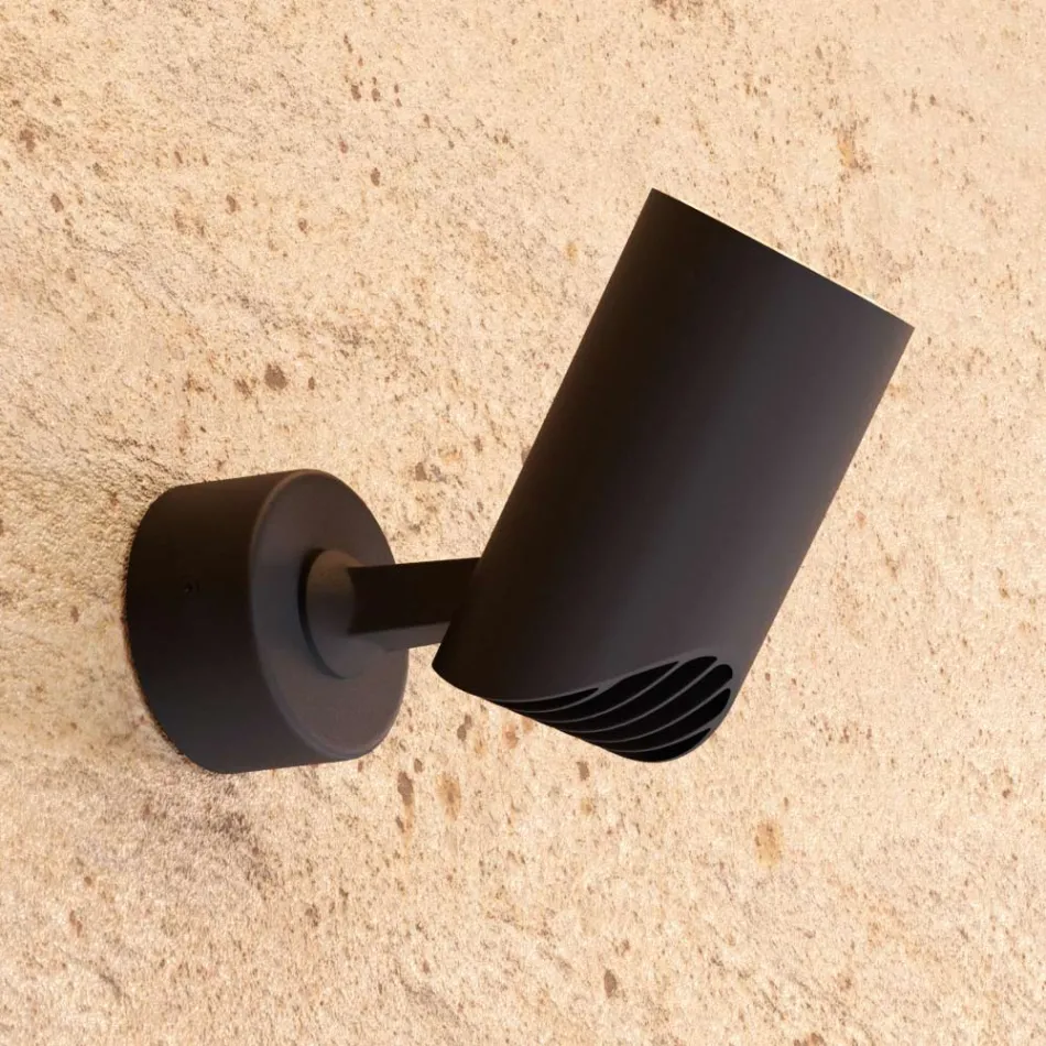 Plafoniera Faretto Orientabile in Alluminio Bianco o Nero 4 Pezzi - Lazzaro Viadurini