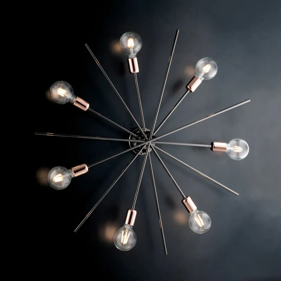 Plafoniera Ferro e Made in Italy per Arredare L’interno - Olanda Viadurini