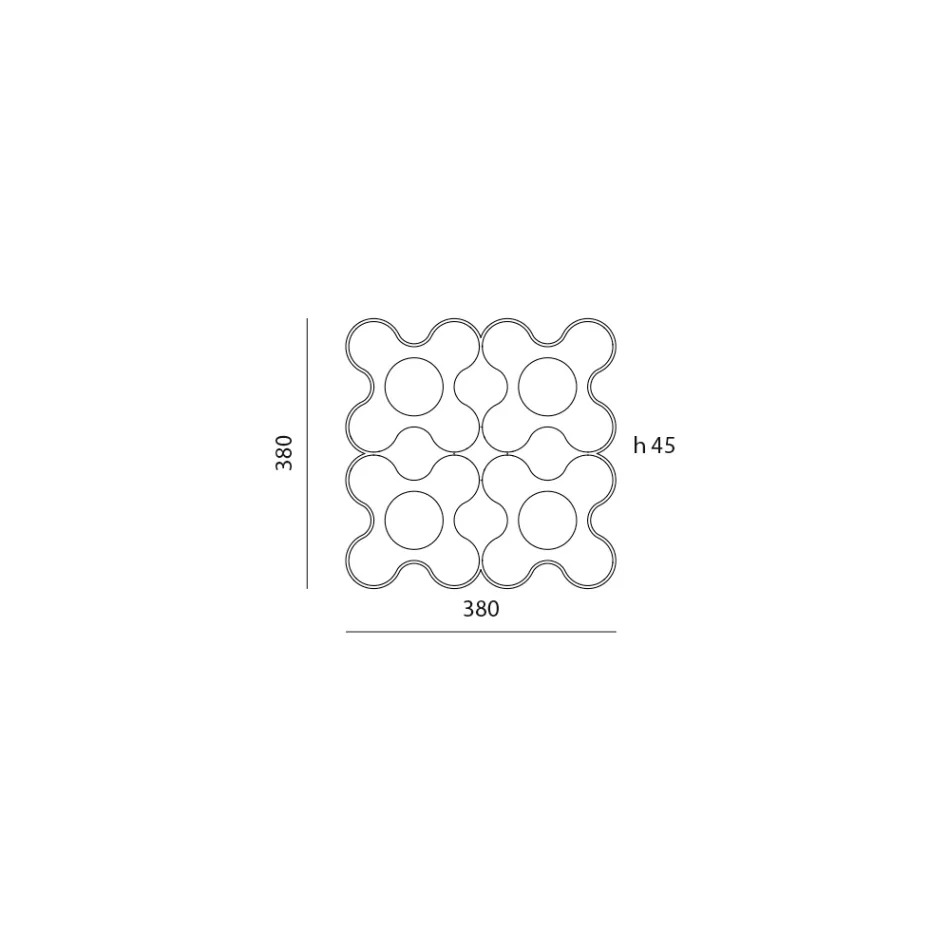 Plafoniera in Ceramica Colorata Realizzata a Mano in Italia - Toscot Clover Viadurini