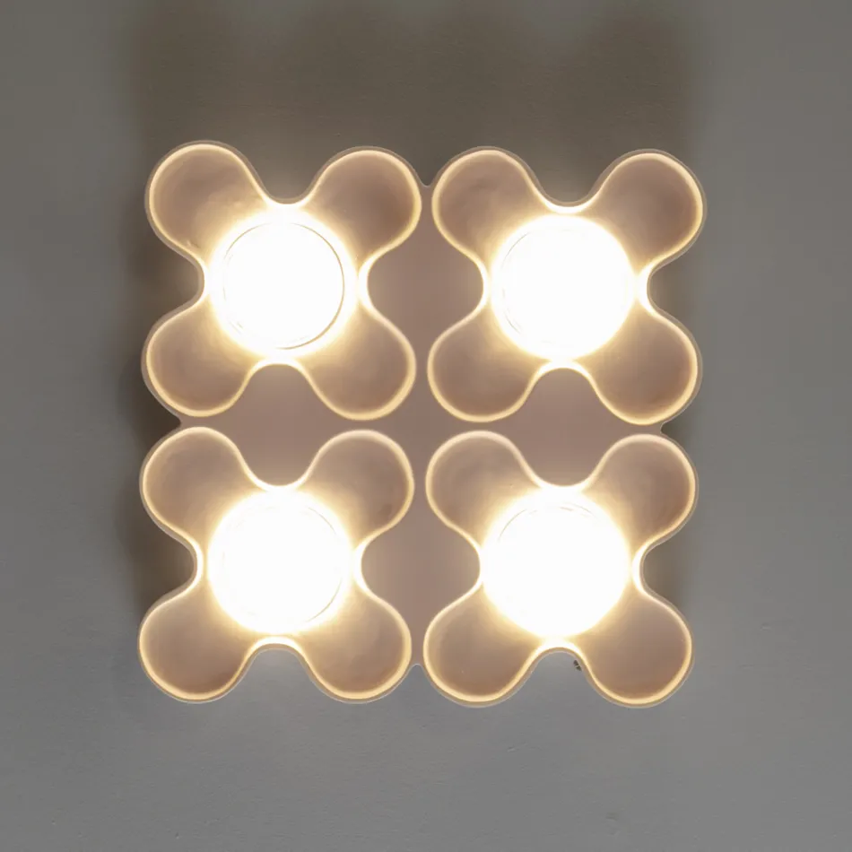 Plafoniera in Ceramica Colorata Realizzata a Mano in Italia - Toscot Clover Viadurini