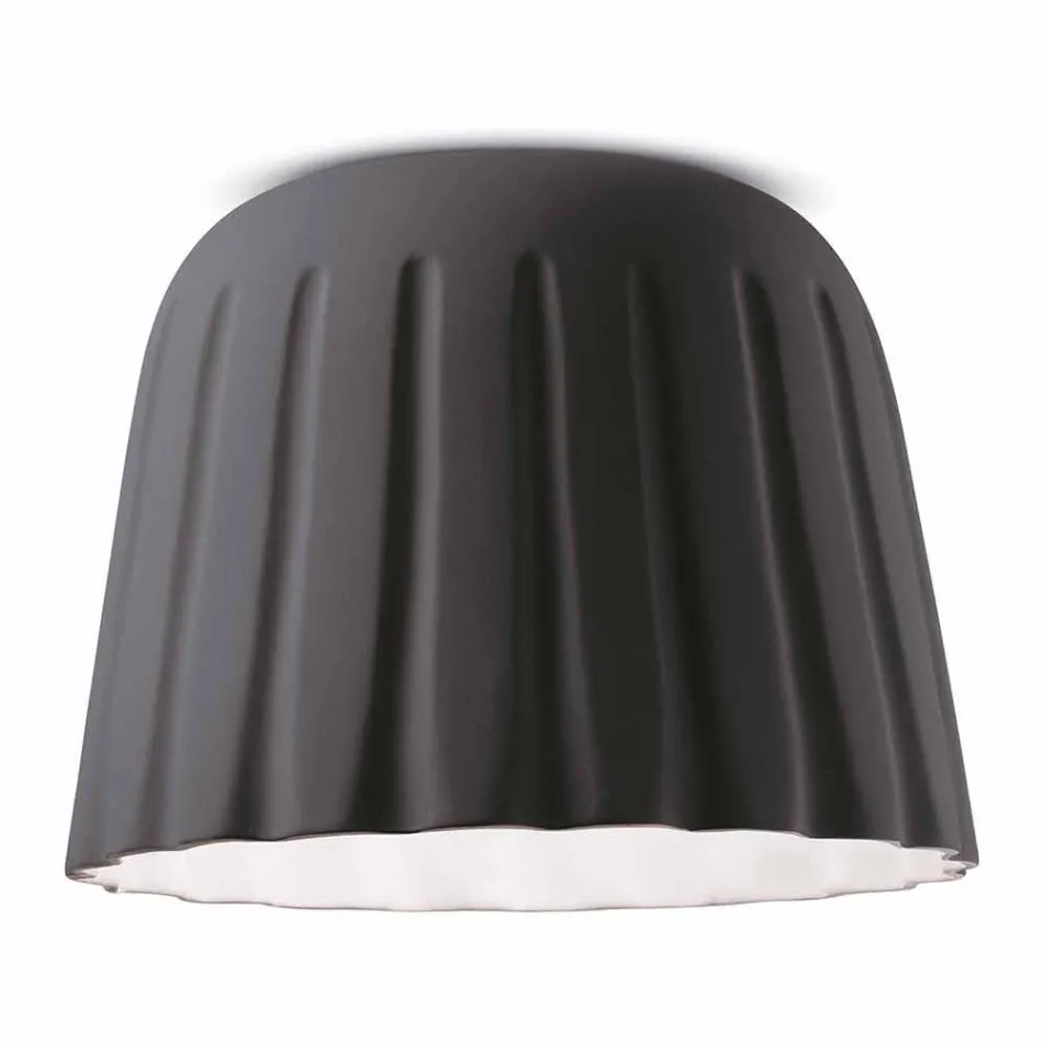 Plafoniera in Ceramica di Design Vintage Made in Italy – Ferroluce Madame Grès Viadurini