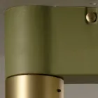 Plafoniera in Ceramica e Ottone Spazzolato Fatta a Mano in Italia - Toscot Match Viadurini