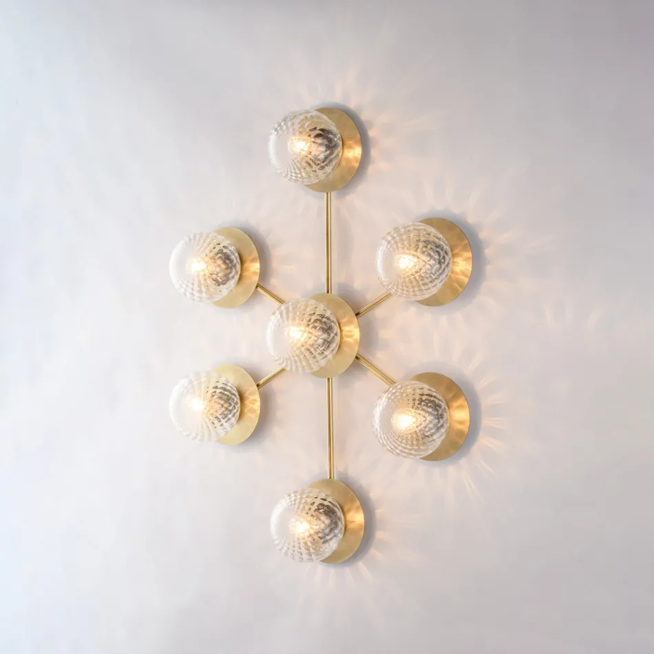 Plafoniera in Ferro Made in Italy per Arredare L’interno - Como Viadurini