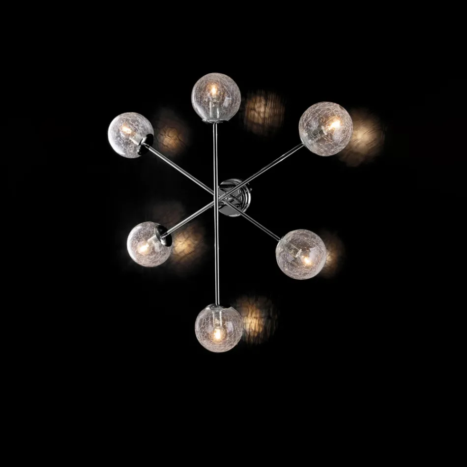 Plafoniera in Ferro Made in Italy per Arredare L’interno - Monaco Viadurini