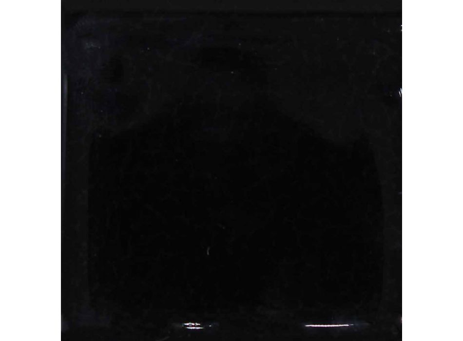 Plafoniera  in maiolica toscana e ottone, 30 cm, Rossi - Toscot Viadurini