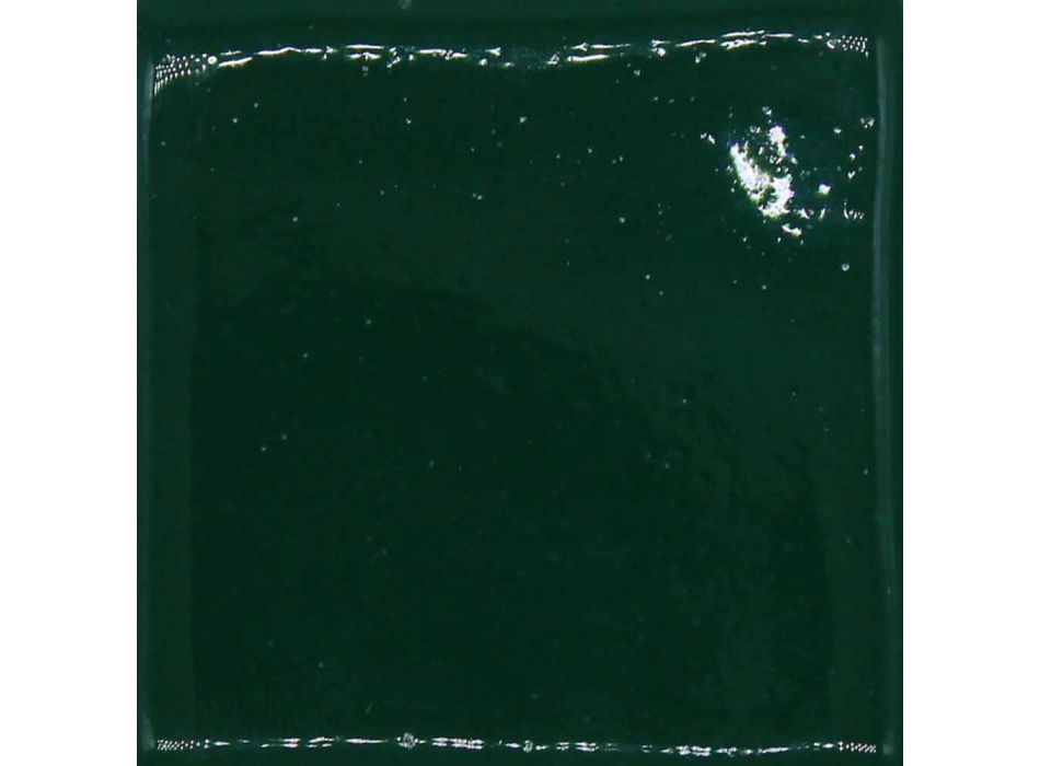 Plafoniera  in maiolica toscana e ottone, 30 cm, Rossi - Toscot Viadurini