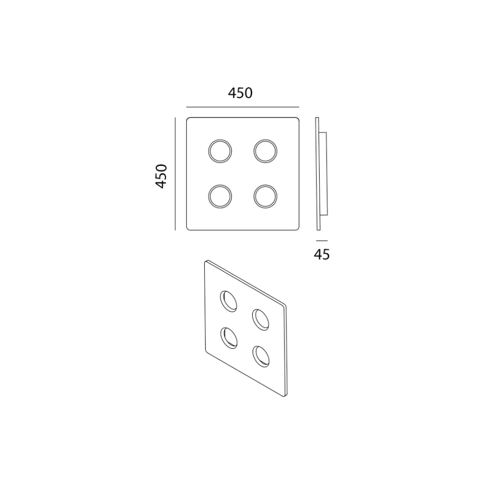 Plafoniera in Maiolica Toscana Smaltata Realizzata in Italia - Toscot Vivaldi Viadurini
