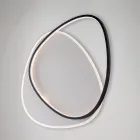 Plafoniera in Metallo Bianco Nero Led per Illuminazione Interni - Ophiuchus Viadurini