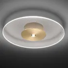 Plafoniera in Metallo e Diffusore in Plexiglass Micro-Puntinato - Nora Viadurini