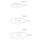 Plafoniera in Metallo e Diffusore in Plexiglass Micro-Puntinato - Nora Viadurini