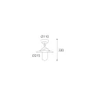 Plafoniera in Ottone Vintage da Esterno, Vetro Trasparente IP44 - Elfico Viadurini