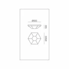 Plafoniera in Vetro e Ottone Brunito Vintage 2 Misure - Rilegato by Il Fanale Viadurini