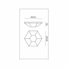 Plafoniera in Vetro e Ottone Brunito Vintage 2 Misure - Rilegato by Il Fanale Viadurini