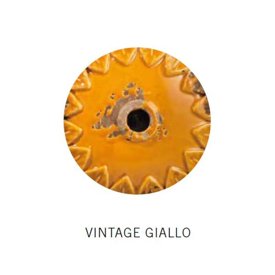 Plafoniera Industriale 3 Faretti in Ferro e Ceramica Artigianale - Loft Viadurini