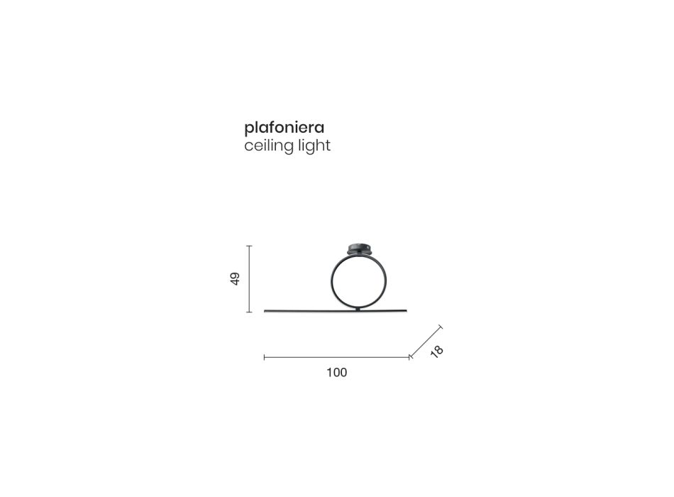 Plafoniera LED Dimmerabile in Metallo con Diffusore Siliconico - Marmore Viadurini