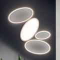 Plafoniera Moderna in Metallo Bianco o Oro a LED Dimmerabile - Raissa