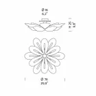 Plafoniera Moderna in Vetro di Venezia Realizzata a Mano in Italia - Minosse Viadurini