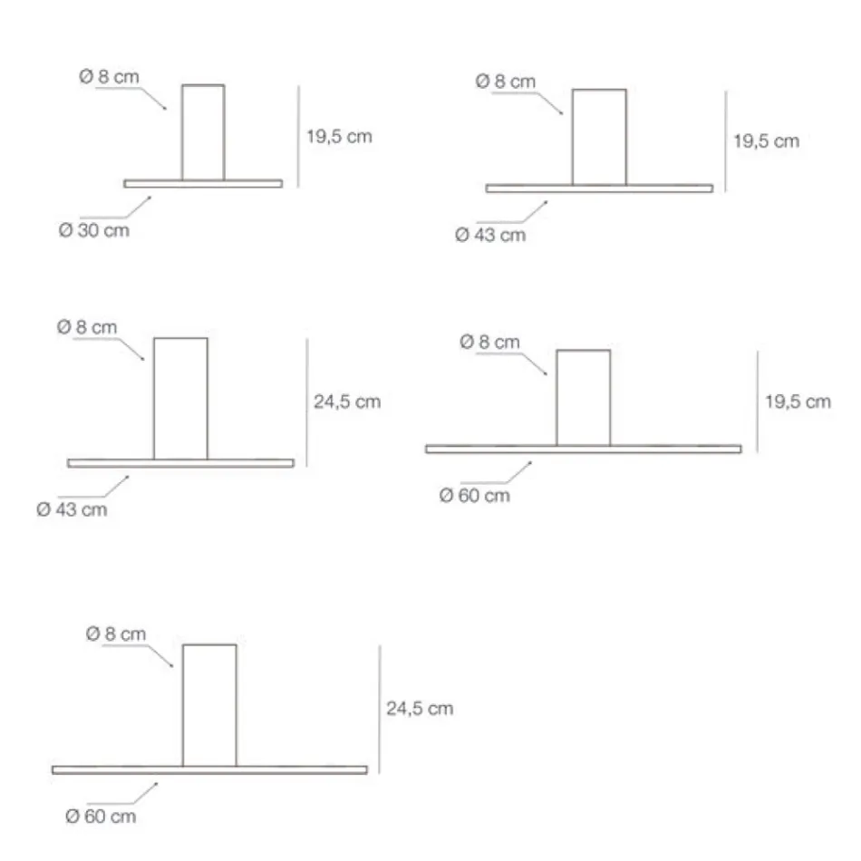 Plafoniera Realizzata in Metallo di Diverse Finiture e Misure - Lumi Viadurini