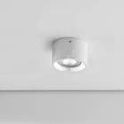 Plafoniera rotonda a Led in cemento o gesso Nadir 8 Aldo Bernardi Viadurini