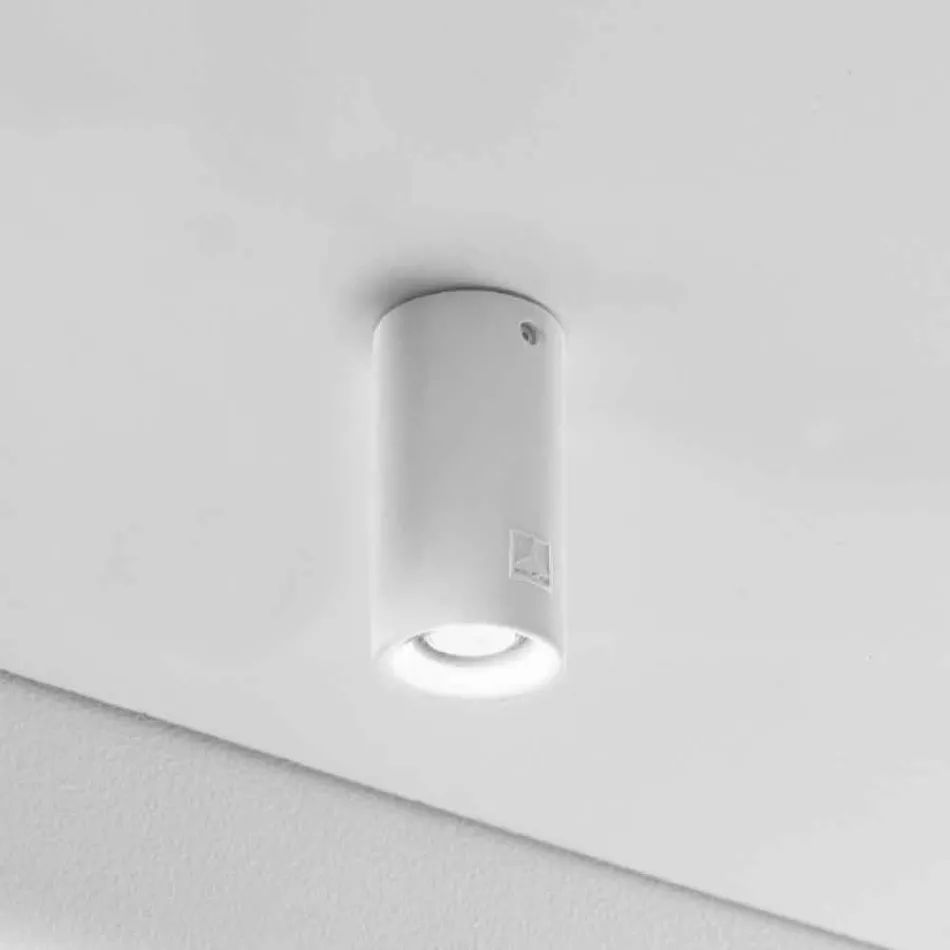 Plafoniera rotonda in cemento o gesso Nadir 12 di Aldo Bernardi Viadurini