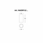 Plafoniera rotonda in cemento o gesso Nadir 12 di Aldo Bernardi Viadurini