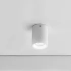 Plafoniera rotonda per esterno in gesso o cemento Nadir Aldo Bernardi Viadurini