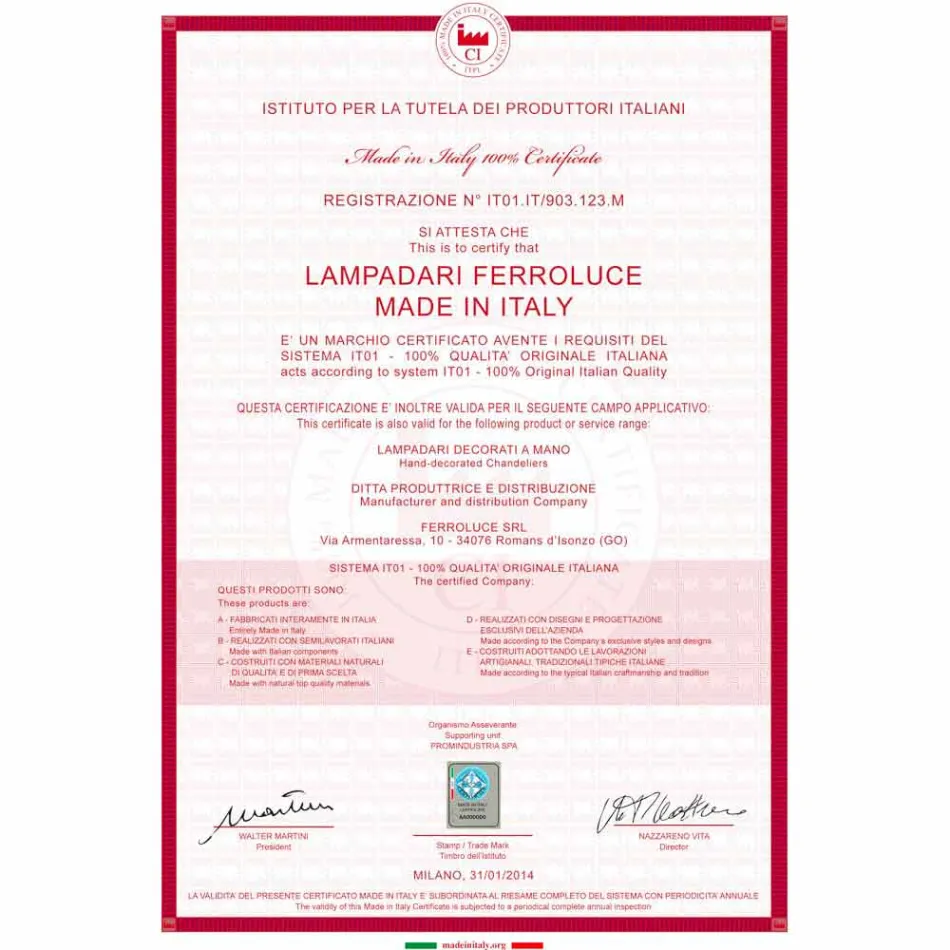 Plafoniera rustica in ceramica da soffitto Ferroluce Potenza Viadurini