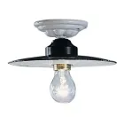 Plafoniera rustica in ceramica da soffitto Ferroluce Potenza Viadurini