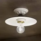 Plafoniera rustica in ceramica da soffitto Ferroluce Potenza Viadurini