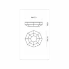 Plafoniera Vintage in Ottone Brunito e Vetro 2 Misure - Rilegato by Il Fanale Viadurini