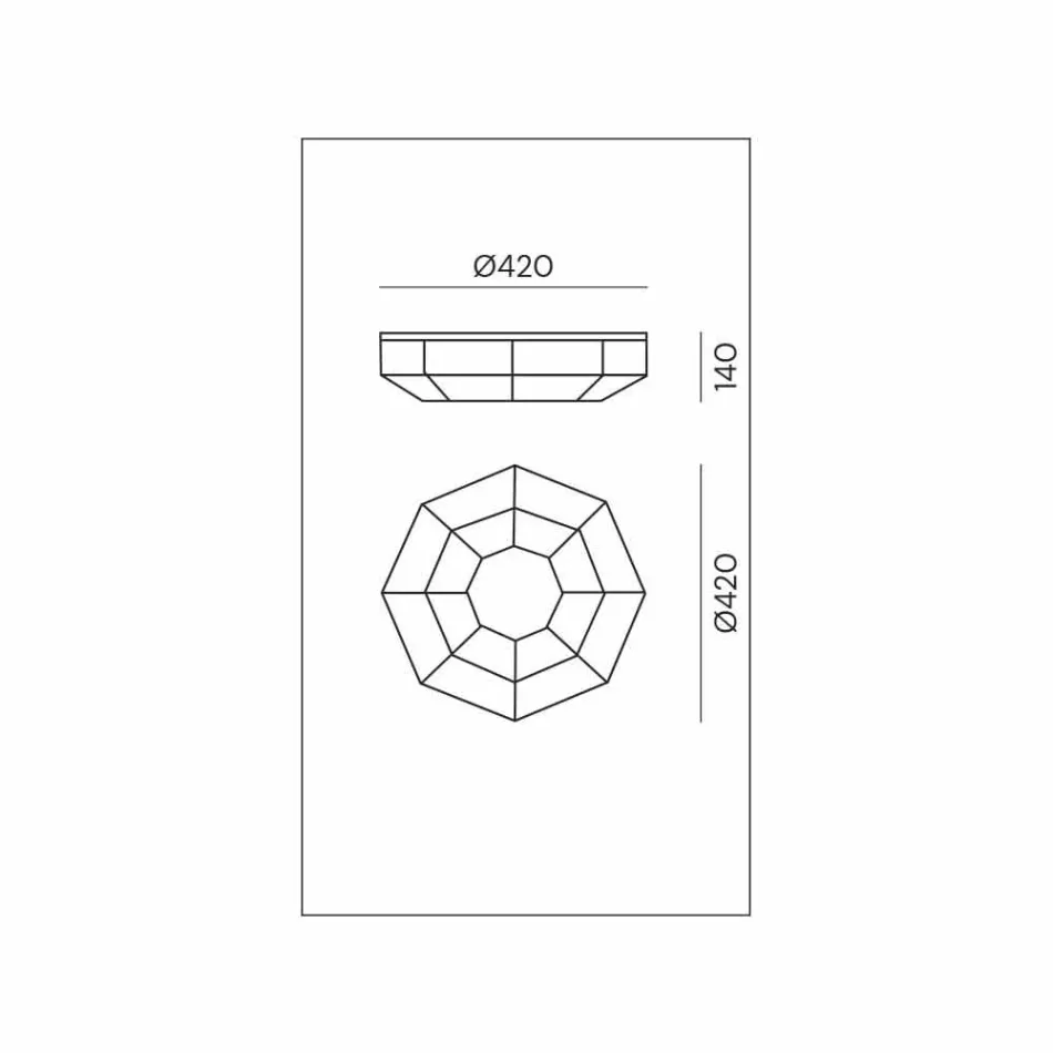 Plafoniera Vintage in Ottone Brunito e Vetro 2 Misure - Rilegato by Il Fanale Viadurini