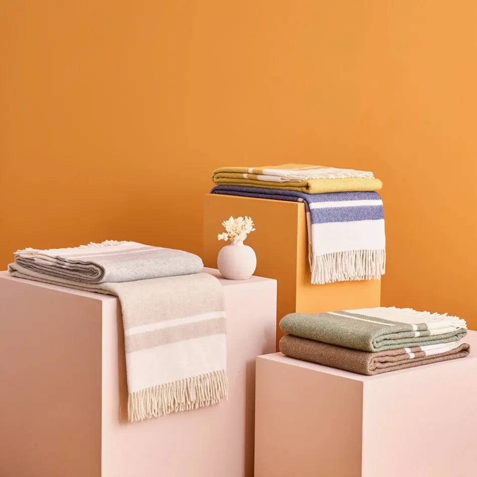 Plaid in Misto Lana Ultra-Morbido e Soffice Made in Italy - Caldoso Viadurini