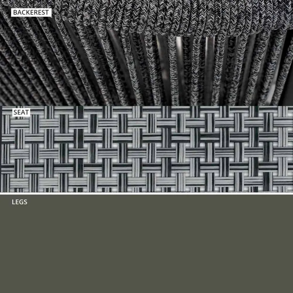 Poltrona a Dondolo da Esterno in Legno Massello e Tessuto – Smart by Varaschin Viadurini