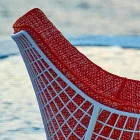 Poltrona a dondolo da giardino Varaschin Summer Set in acciaio e legno Viadurini