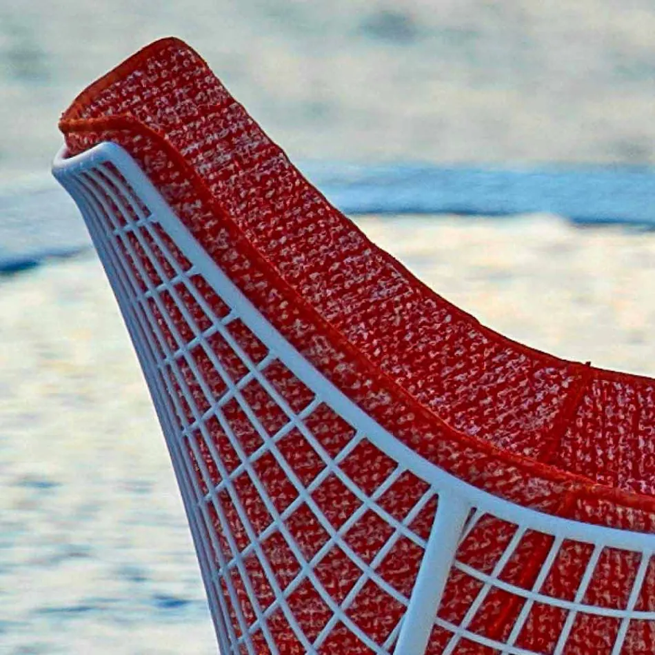 Poltrona a dondolo da giardino Varaschin Summer Set in acciaio e legno Viadurini