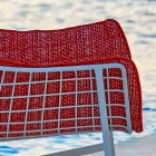 Poltrona a dondolo da giardino Varaschin Summer Set in acciaio e legno Viadurini