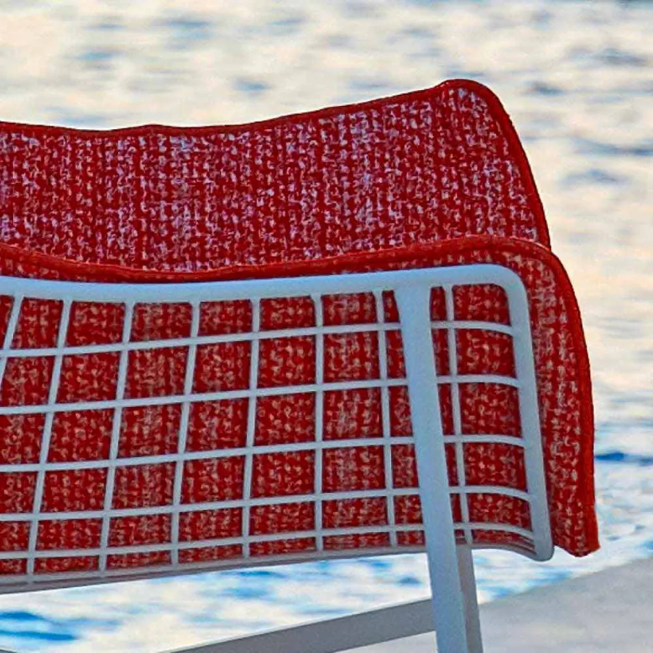 Poltrona a dondolo da giardino Varaschin Summer Set in acciaio e legno Viadurini