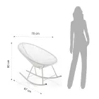 Poltrona a Dondolo da Interno ed Esterno in Metallo - Elio Viadurini