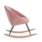 Poltrona a Dondolo Imbottita Effetto Velluto Design Scandinavo - Pippy Viadurini