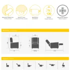 Poltrona Alzapersona con 2 Motori e Funzioni Lift/Relax/Bed Made in Italy - Giorgia Viadurini