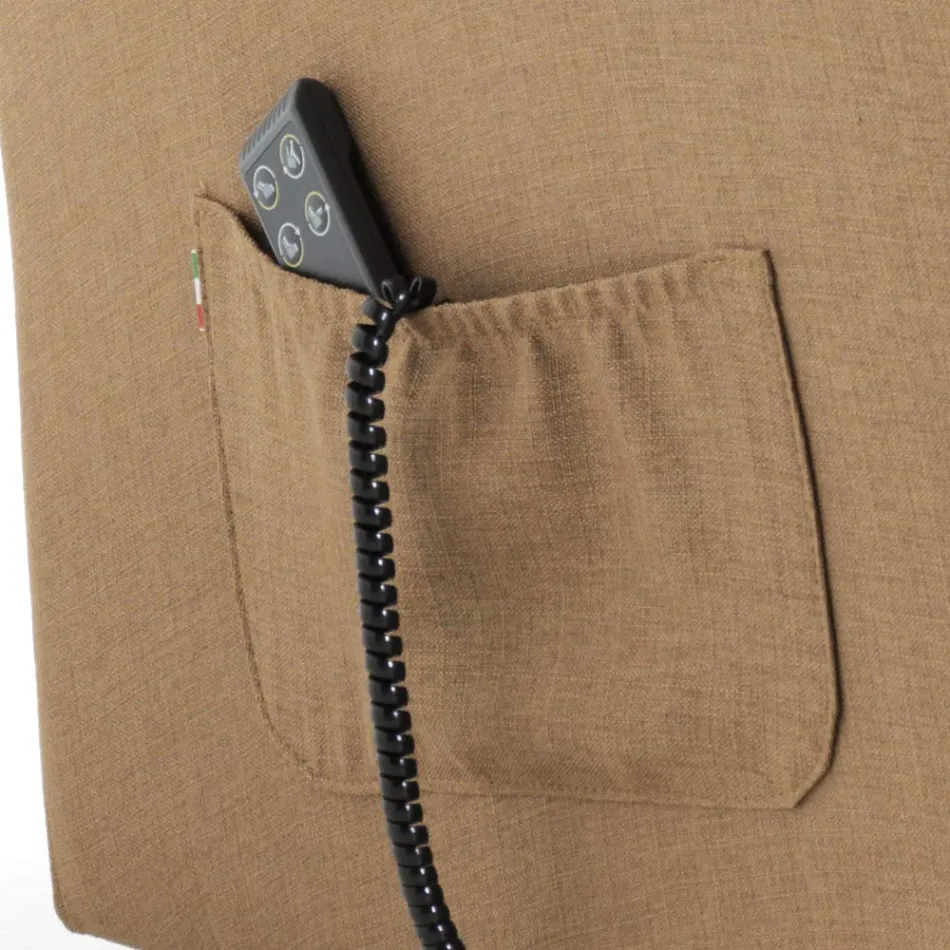 Poltrona Alzapersona con Seduta Extralarge in Tessuto Made in Italy - Margaret Viadurini