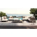 Poltrona Angolare Destra da Esterno in Alluminio e Cinghie Made in Italy - Juliediv Viadurini