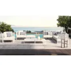 Poltrona Angolare Sinistra da Esterno in Alluminio e Cinghie Made in Italy - Juliediv Viadurini