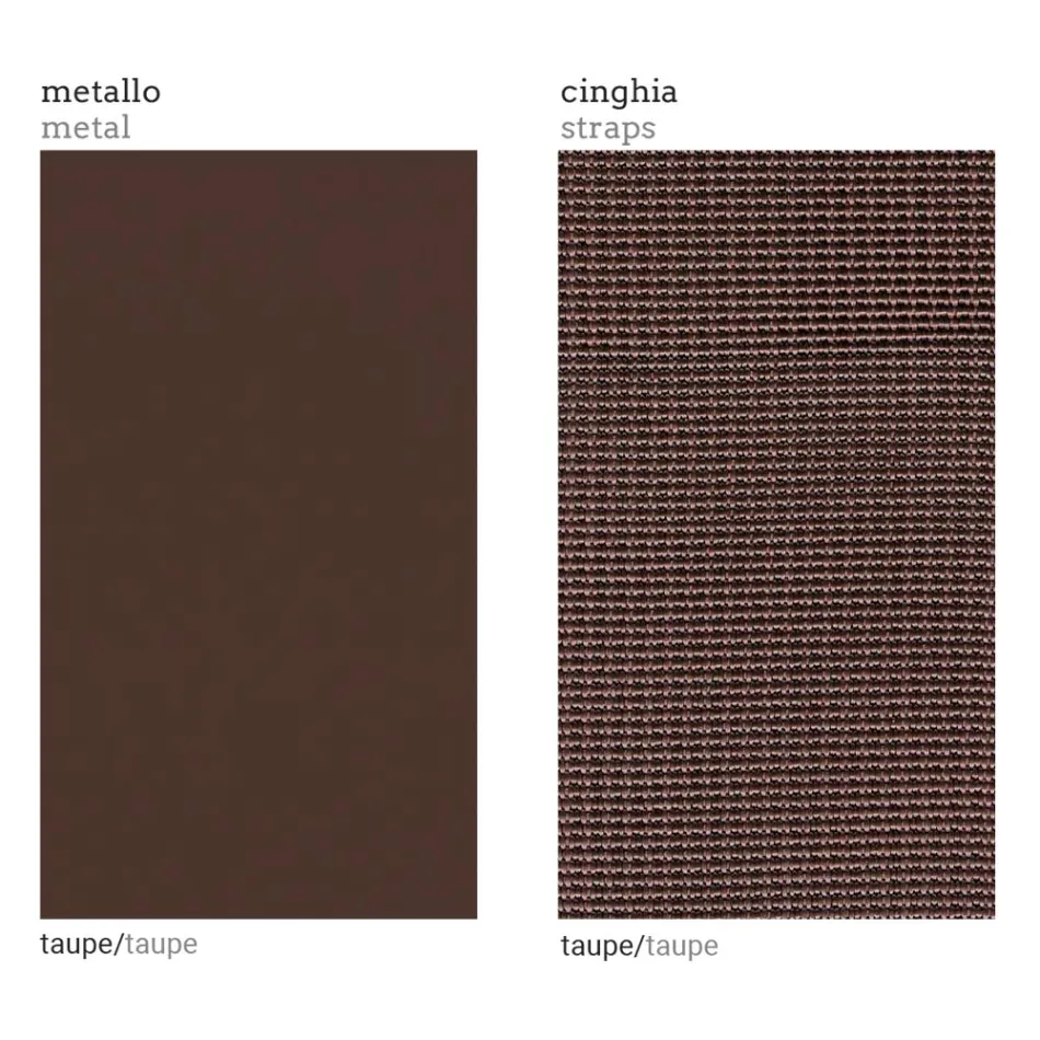 Poltrona Angolare Sinistra da Esterno in Alluminio e Cinghie Made in Italy - Juliediv Viadurini