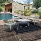 Poltrona Bassa da Giardino in Alluminio e Schienale in Corda - Risplendente Viadurini