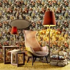 Poltrona bergére in tessuto di design Grilli Wilde made in Italy Viadurini